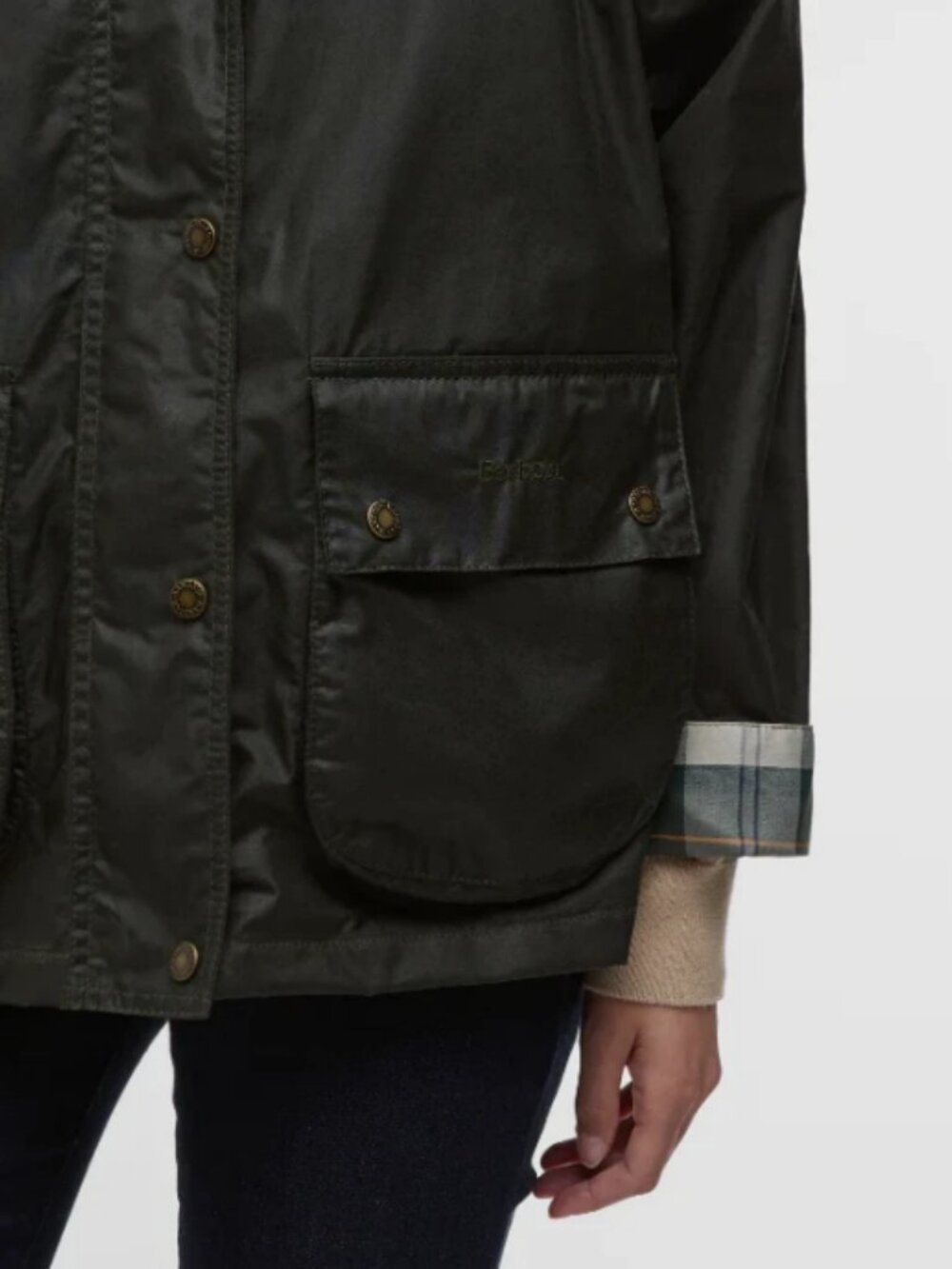 Rustic ~ Barbour Hollies Waxed Jacket w/ Hood MSRP$465 ~ British Elegance - Picture 11 of 14